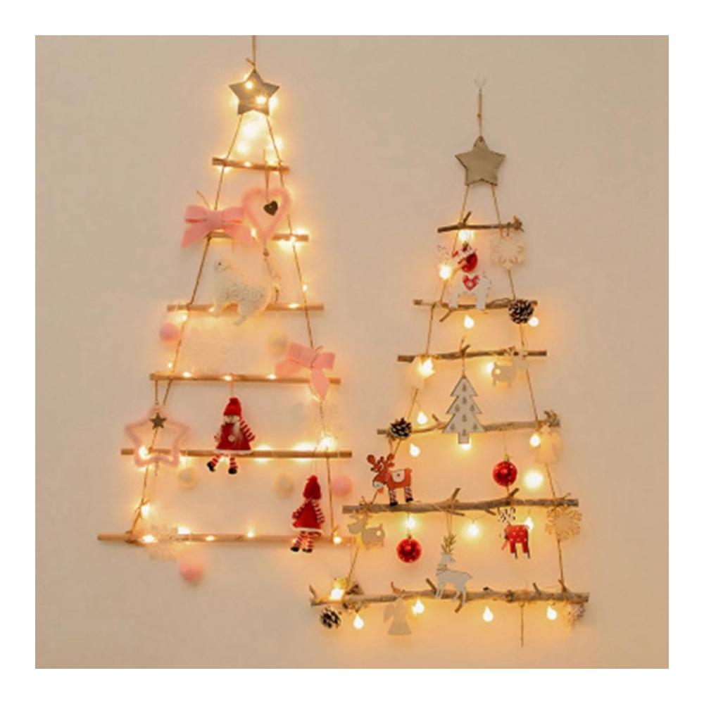 Entdecken Sie den Zauber von Weihnachten 2er-Set Künstliche Weihnachtsbäume - DIY Wandbehang perfekte Dekoration für Ihr Zuhause festlich und stilv