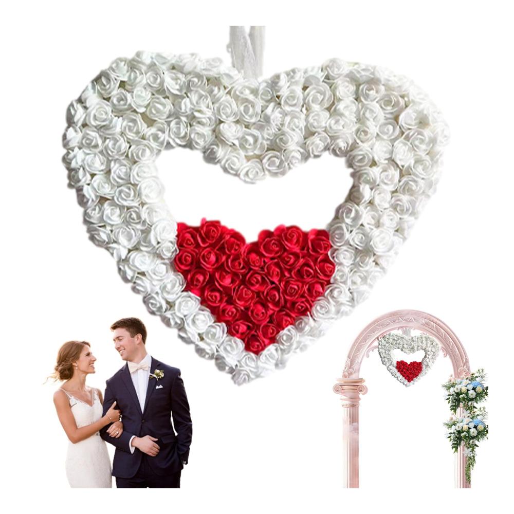 Entdecken Sie die Liebe Valentinstags-Türkranz mit herzförmigem Design für Ihre Haustür - Frühlings-Rosenkranz und Rosenkranz-Swag die perfekte Valentinsdekoration. Verschönern Sie Ihre Haustür mit diesem einzigartigen Valentinstagskranz - ein Blumenkranz für Wand und Fenster. Bringen Sie romantische Stimmung in Ihr Zuhause