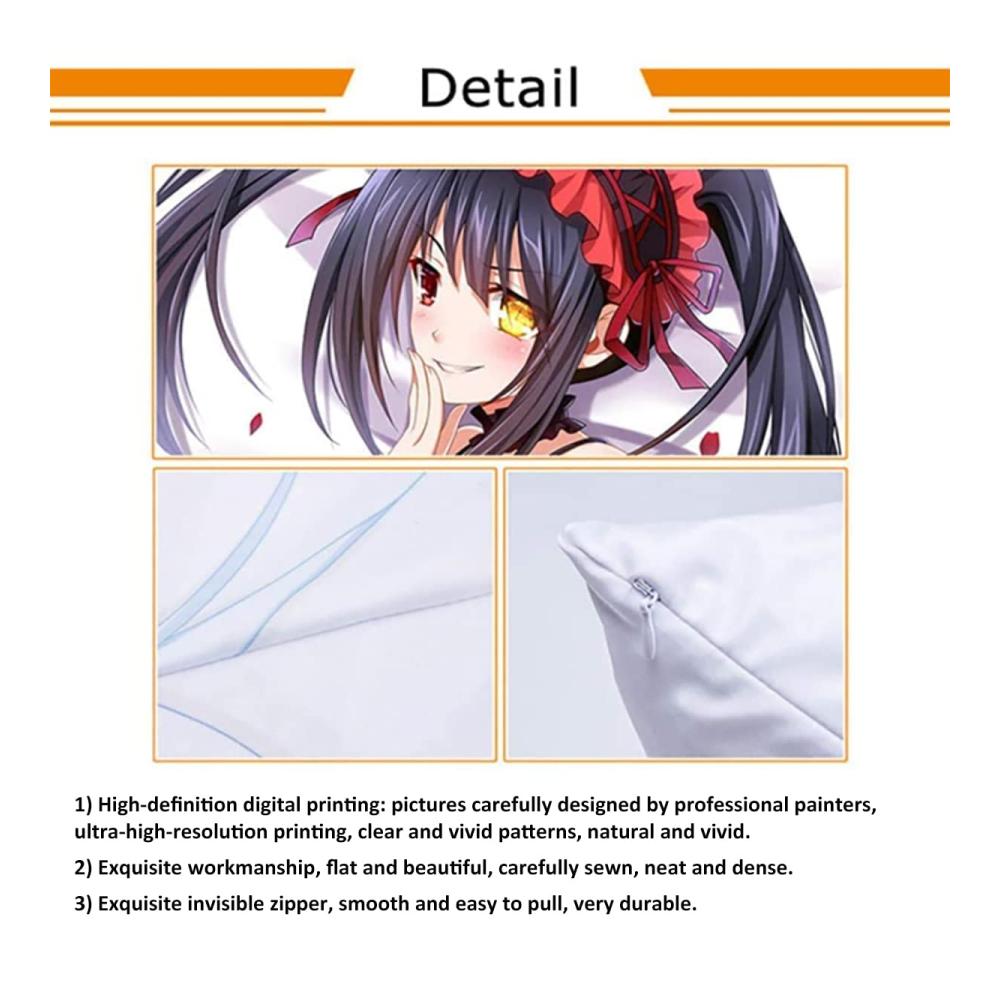 Anime Genshin Impact Raiden Shogun Dakimakura Kissenbezug - Doppelseitiger Zierkissenbezug für Umarmungskissen - Weiche Bettwäsche - Stil 08 - Perfekt für Fans