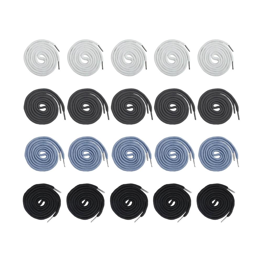 20er-Packung Kordeln für Jogginghose & Hoodie | 4 Farben | Feine Struktur Weich & Langlebig | Ideal für Yogahosen Sweatshirts Jacken Schuhe & Hüte