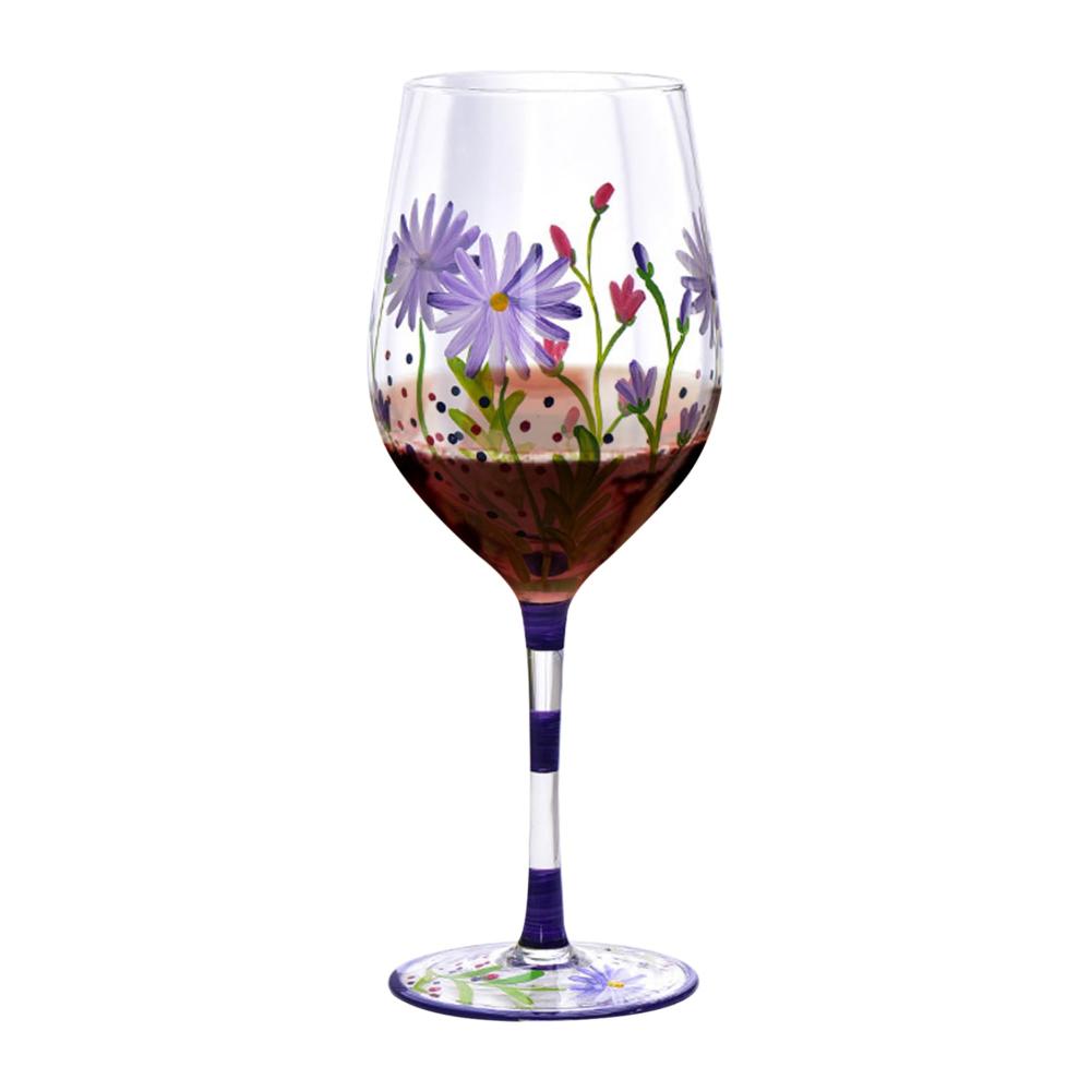 Exquisite Rotweingläser 560ml - Elegantes Blumenmuster | Hitzebeständige Lackierung | Personalisierbares Geschenk für besondere Anlässe wie Geburtstage Hochzeiten & Valentinstag