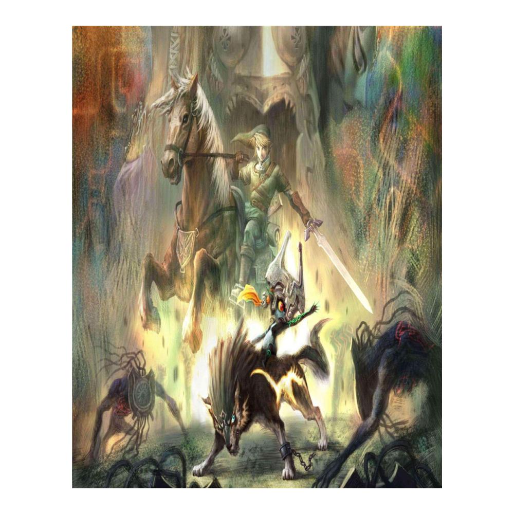 DIY Diamant Malerei Kit Die Legende von Zelda Atem des Wilden Strass Bild Kunsthandwerk Set für Zuhause Wanddekor 50x70cm - Perfekte zählbare Sets für Kreative