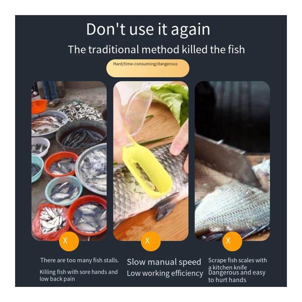 Entfernung von Meeresfrüchte-Schuppen leicht gemacht! Elektrischer Fischschuppenschaber mit 1500-mAh-Akku für die schnelle Reinigung der Fischhaut | Küchenwerkzeug für mühelose Sauberkeit | Innovatives Gerät für schnelles und einfaches Entfernen von Fischschuppen
