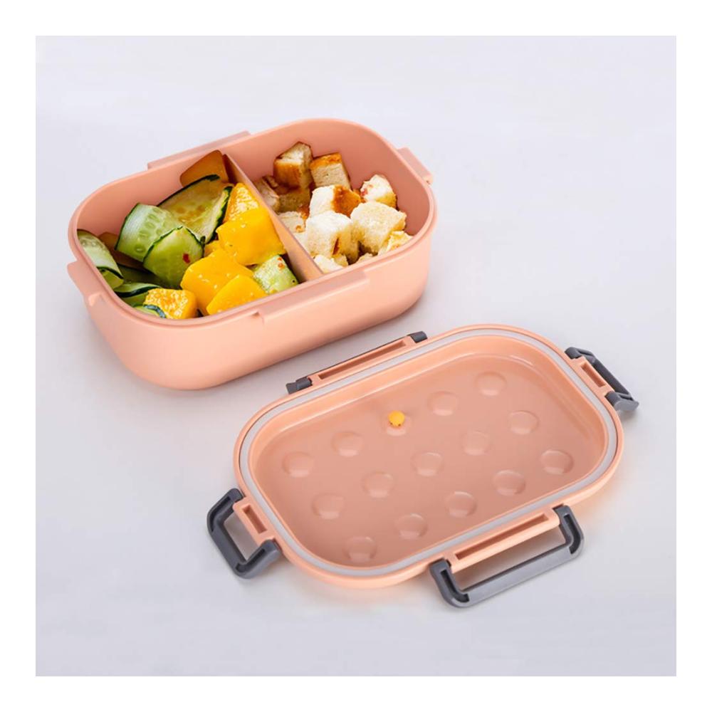 Entdecken Sie die Innovation Leckdichte Bento Boxen für Unterwegs - 1000ML Kapazität Mikrowellengeeignet Perfekt für Frühstück in stilvollem Rosa für Ihre moderne Küche
