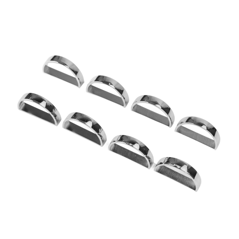 8er Set Edelstahl Serviettenringe - Glänzende Halbkreisform verhindert Ausbleichen & Rost - Perfekt für Abendessen Jahrest