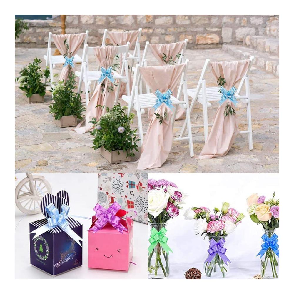 Entzückende Schleifen & Bänder 300er Set mit bunten goldenen Deko-Schleifen für Geschenkverpackungen Weinflaschen & mehr - Perfekt für Hochzeit & Geburtstag