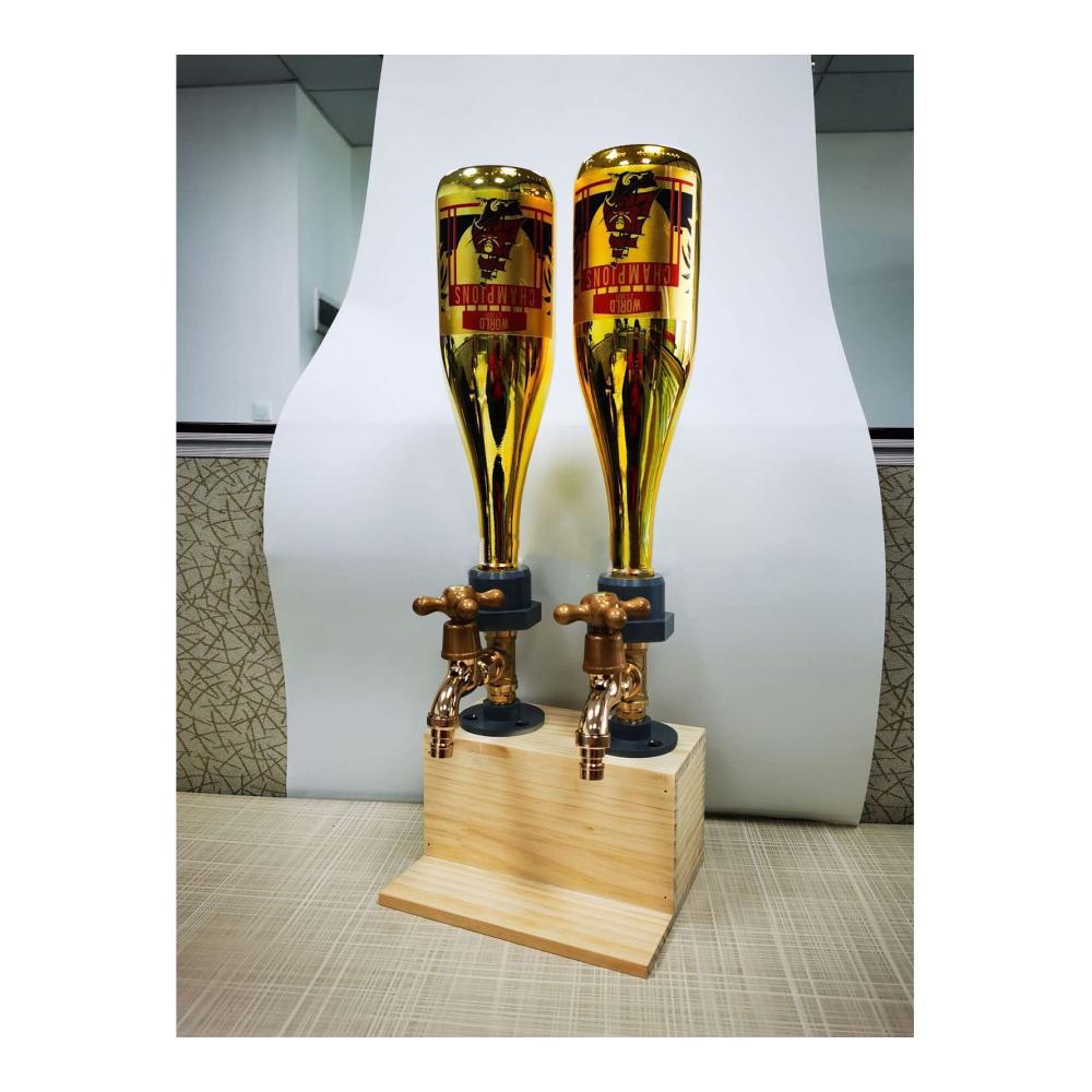 Holz Cocktail-Sets 3-Kopf Spirituosenspender & Shaker Geschenkset - Likörspender & Wasserhahn für Hausbar - Perfekt für Cocktails Wein & mehr