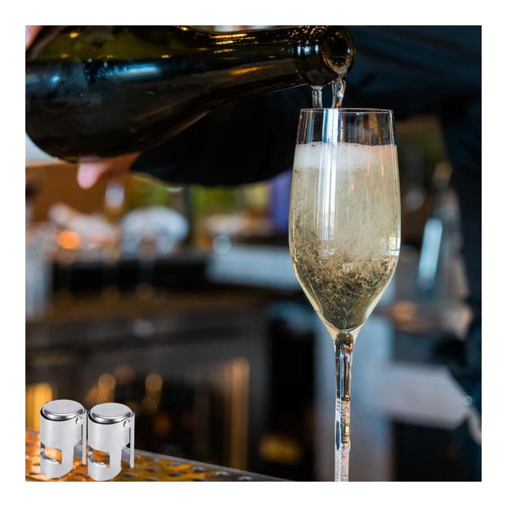 Entdecken Sie den Genuss Premium Weinverschlüsse & -ausgießer Set für Weinkenner | 5er Pack Edelstahl Sektverschlüsse perfekt für Rotwein Champagner & mehr | Praktischer Sektflaschenverschluss für Ihre exklusive Weinsammlung | Erleben Sie den Unterschied beim Ausgießen von Wein und Bier