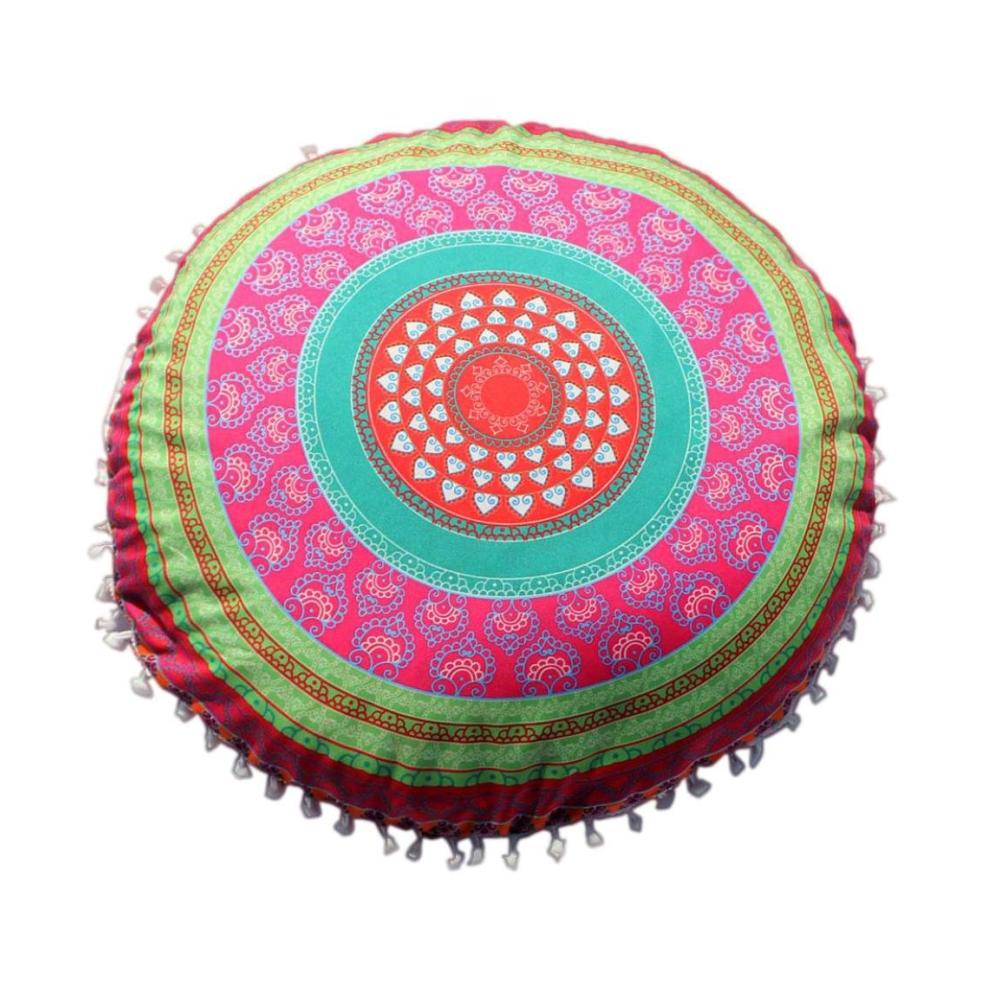 Bohemian Zierkissenbezüge Indisches Mandala Design für Ihr Zuhause | Dekorative Kissenhüllen 43x43 cm | Exotische Wohnaccessoires & stilvolle Home Dekoration (E