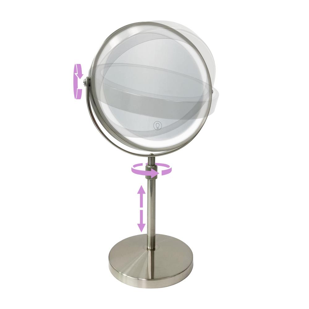 Modernes Design WITFAMILY 8 Tischspiegel mit 10x Vergrößerung und einstellbarer Helligkeit – Perfekt für Makeup und Hautpflege