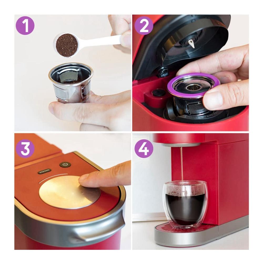 Nachhaltiger Edelstahl-Kaffeekapselbecher | Wiederverwendbarer Mehrwegfilter für 2.0/1.0 Mini Plus Kaffeemaschinen | Umweltfreundliches Kaffeegenuss-Erlebnis