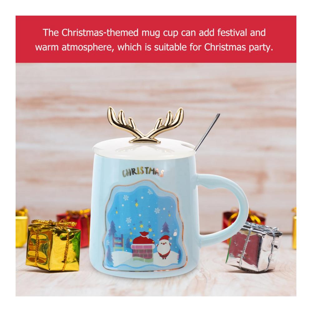 Genießen Sie Ihren Morgen mit Stil! 6er Set Espresso- & Mokkatassen | Weihnachtsmotiv | Keramik | Deckel | Perfektes Geschenk für die Feiertage