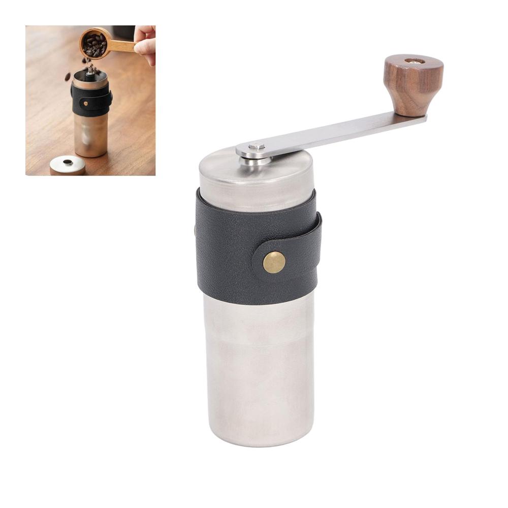 Entfalten Sie den vollen Kaffeegenuss Hochwertige Manuelle Kaffeemühle aus Edelstahl mit stilvollem PU-Lederetui | Perfekt für Heimkaffee und French Press | Tragbare Hand-Kaffeebohnenmühle für frisch gemahlenen Kaffee unterwegs | Genießen Sie aromatische Momente jederzeit und überall
