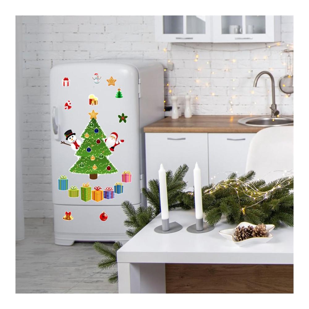 Entzückende Weihnachtsmagnete für Kühlschrank - Festliche Weihnachtsbaum-Magneten & Xmas-Kühlschrankaufkleber - Frohe Weihnachten Metalltürdeko - Ideales Geschenk für die Feiertage! Magnetische festliche Dekoration