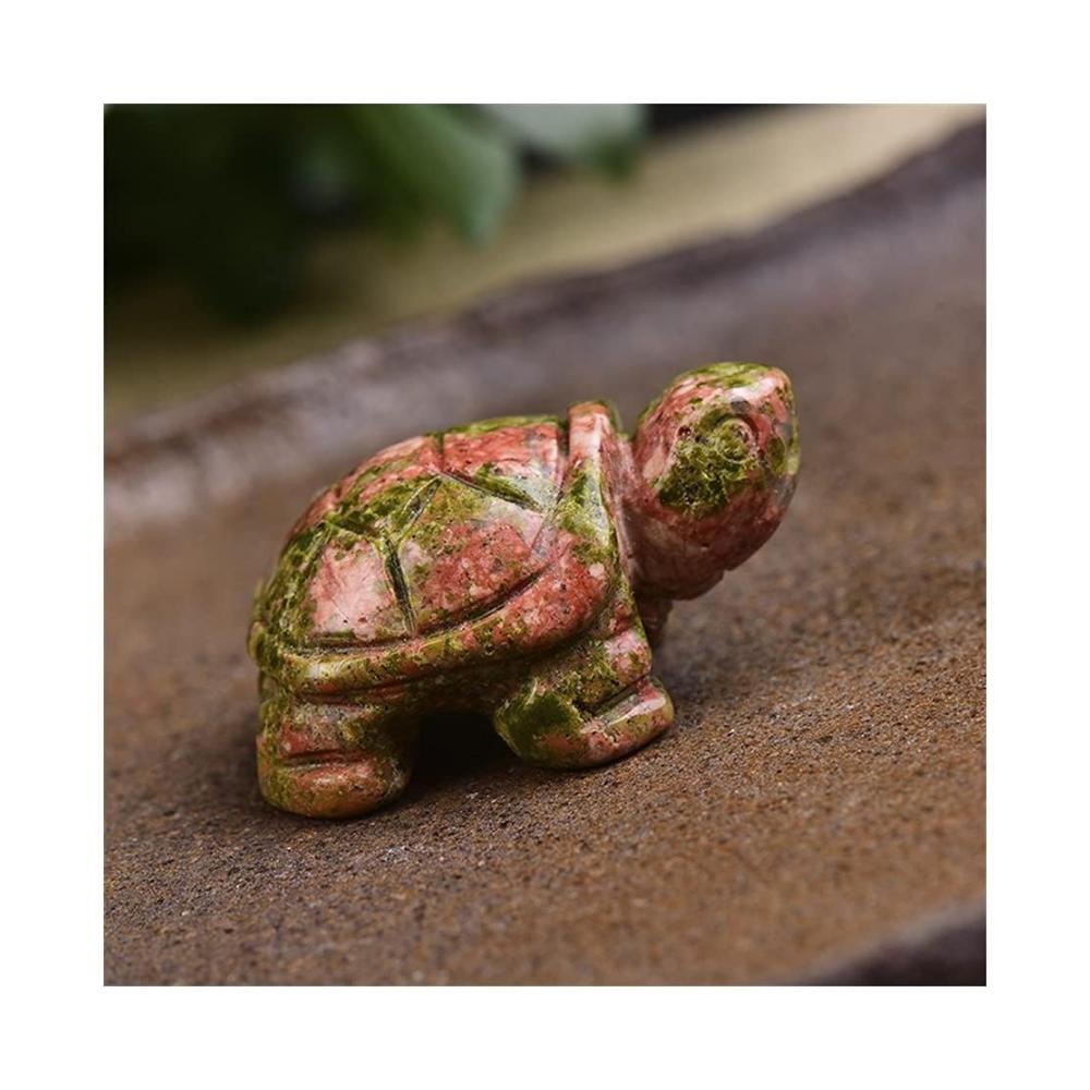 Exquisite Handarbeit Zimmerbrunnenzubehör - Kleine Schildkröten aus natürlichem Kristall für Gesundheit und Dekoration - Handgeschnitzte und polierte Kunstwerke für Ihr Zuhause - Perfektes Souvenir und Sammlerstück von QINTINYIN