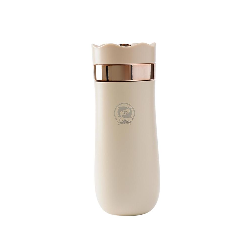 Hochwertige Thermosflasche Isolierter Kaffeebecher für unterwegs | Auslaufsicherer Deckel | Wiederverwendbar | Perfekt für Büro Reisen & Outdoor | Gold-Design