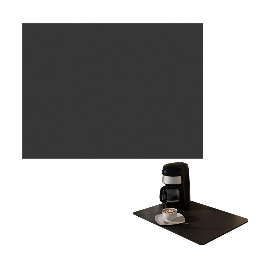 Premium Silikon Abtropfmatte für Geschirrtrocknen - Rutschfeste Kaffeematte für Kaffeevollautomaten Mikrowelle Backofen & Toaster - Feuerfeste Unterlage für eine saubere Küche (S 30 x 50 CM