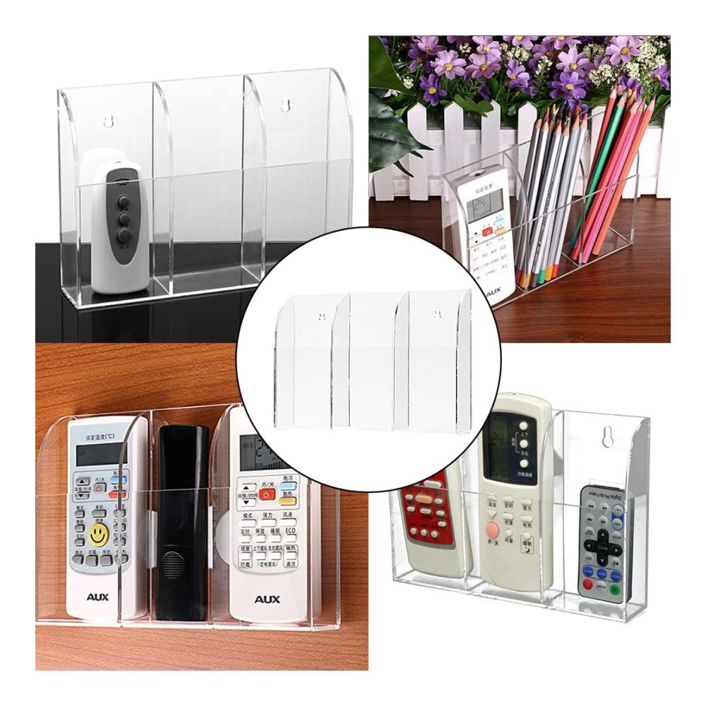 Ordnen Sie Ihre Zeitschriften & Zeitungen mit Stil Yeemeen Transparente Fernbedienung Wandhalterung & Aufbewahrungsbox für Schreibtisch & Nachttisch