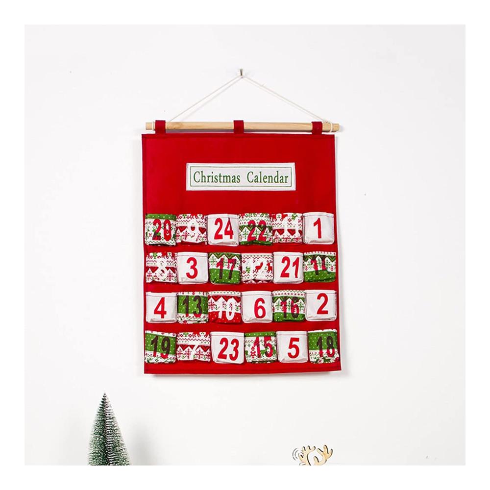 Entdecken Sie kreative Weihnachtsvorfreude mit unserem dekorativen Adventskalender! Wiederverwendbare Tasche für Süßigkeiten und festliche Countdowns. Ein Must-have für die fest