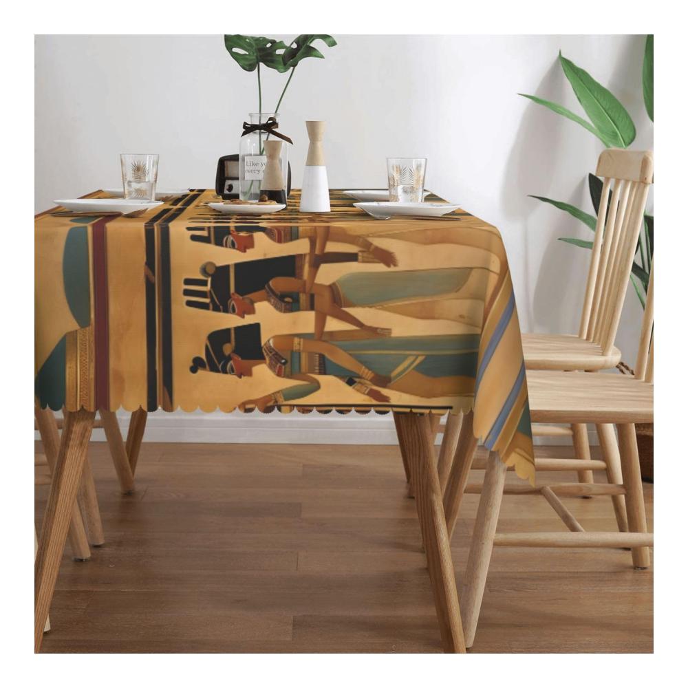 Elegante Tischdecke mit ägyptischem Motiv | Hochwertige Küchentextilien für stilvolle Tischarrangements | Ideal für exquisite Speiseerlebnisse und Partydekor