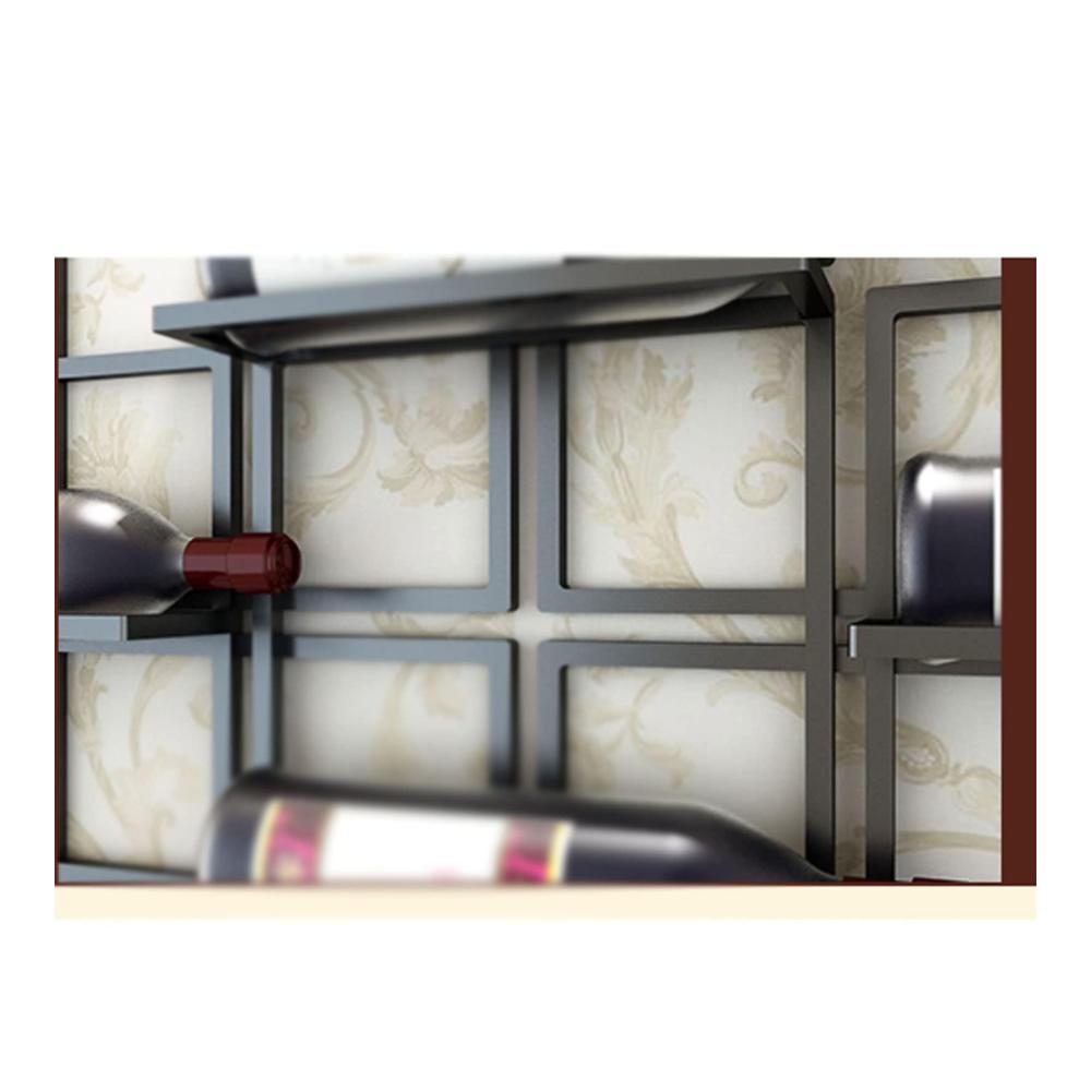 Elegantes Weinregal Platzsparendes Design für 8 Flaschen robuste Eisenkonstruktion stilvolle Wandmontage für Küche Bar oder Wohnzimmer. Weinregal-Organizer für moderne Weinkenner