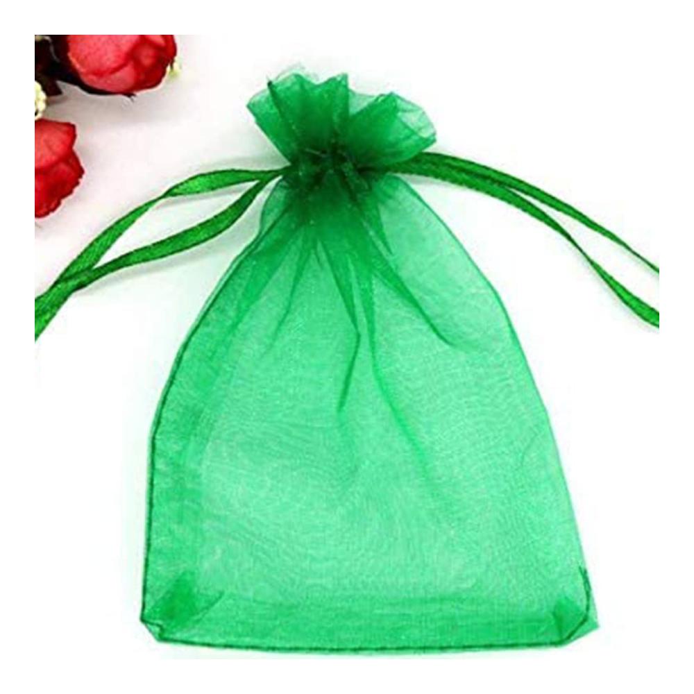 50 Stück Verpackungsbeutel Organza für Geschenke Schmuck und Obst – Grün 20x30cm