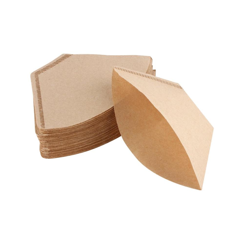 Einwegfilter 100 ungebleichte Kaffeefilterpapiere für exzellenten Pour Over und Drip Coffee Genuss - Holzpapier für optimale Aromen in Ihrem Kaffeemaker