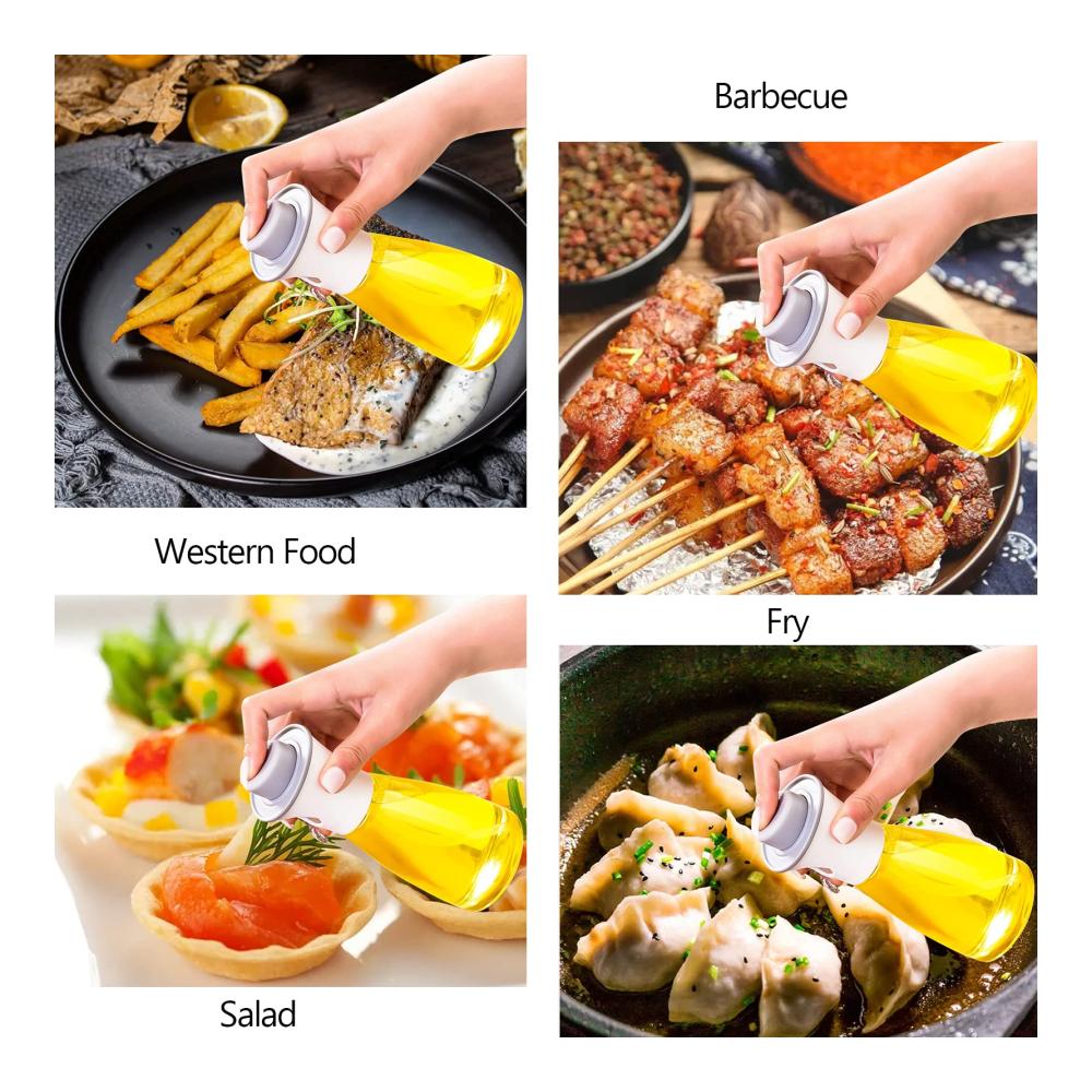 Ausgießer für die Flasche - Sprühflasche Ölsprüher Sodaglas 180ml - Nachfüllbarer Ölsprüher für Küche - Auslaufsicherer Spender für Salat Kochen Backen BBQ - Praktisches Küchenzubehör