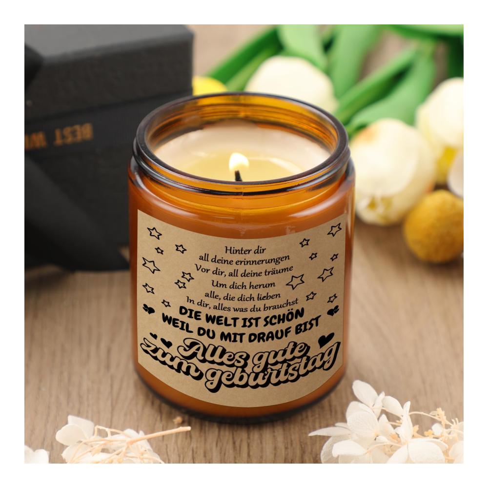 Premium Kerzen im Glas Set | Aromatherapie Kerze | Besonderes Geschenk für Frauen | Geburtstagsgeschenk für Beste Freundin Familie Kollegen | Handgegossene Kerzen | 18. 30. 40. 50. Geburtstag