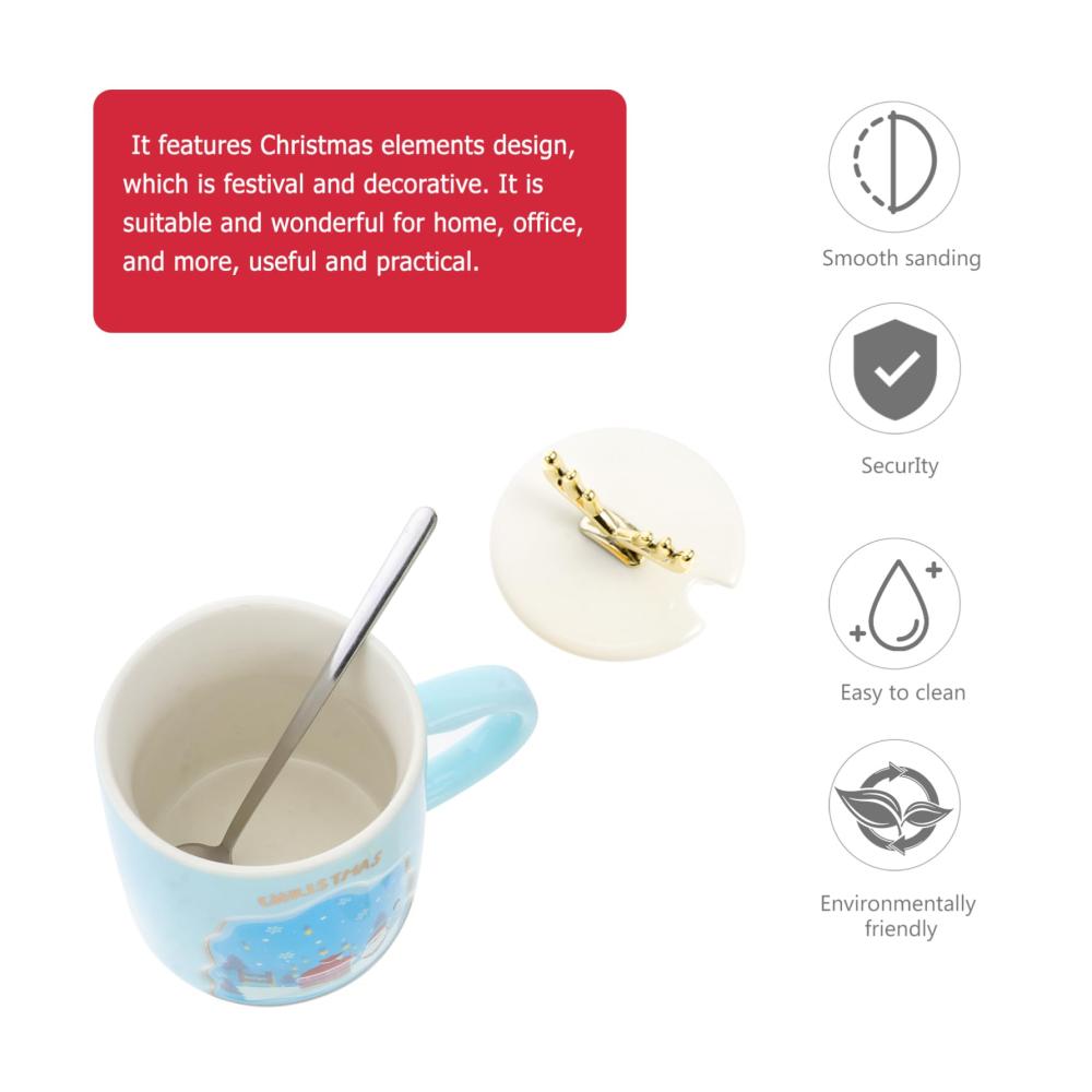 Genießen Sie Ihren Morgen mit Stil! 6er Set Espresso- & Mokkatassen | Weihnachtsmotiv | Keramik | Deckel | Perfektes Geschenk für die Feiertage