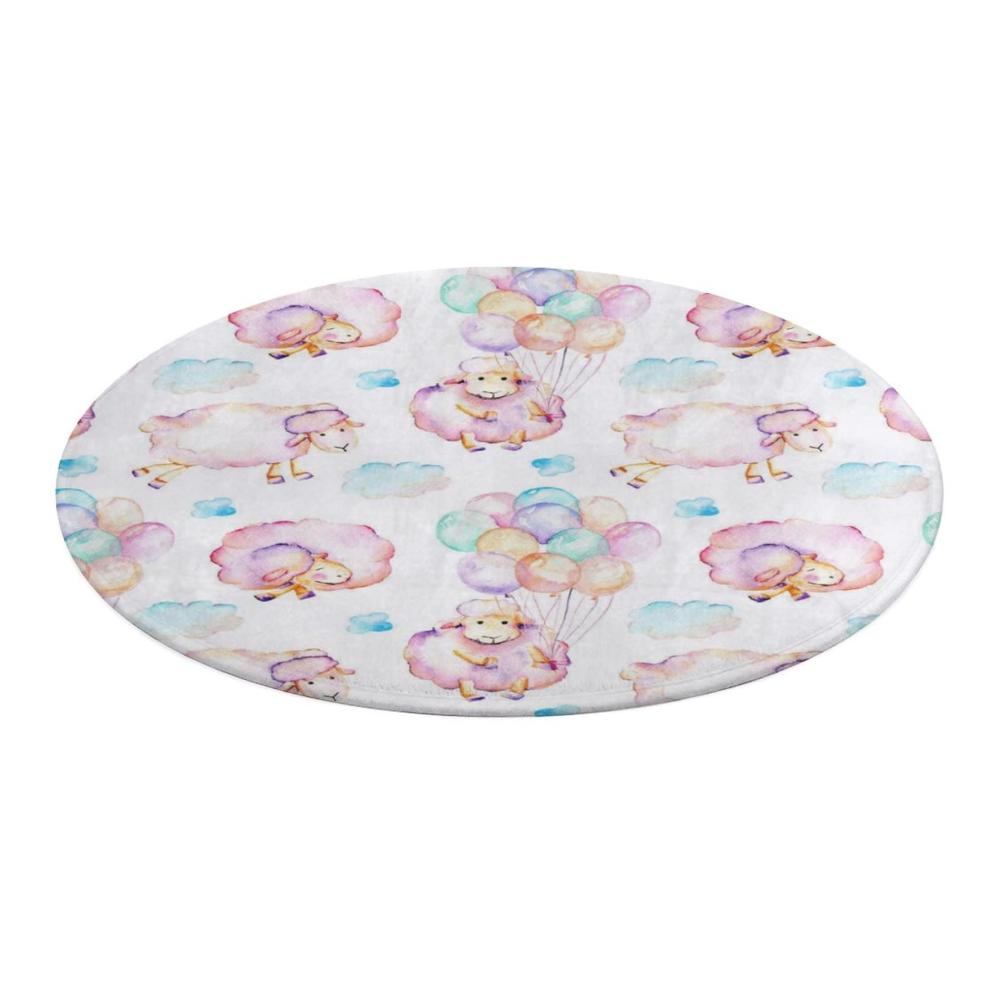 Aquarell-Rosa-Schaf Weicher Teppich für Wohnzimmer & Schlafzimmer | Moderner Bodenteppich für moderne Innen-Wohnkultur | Ideal für Tepp