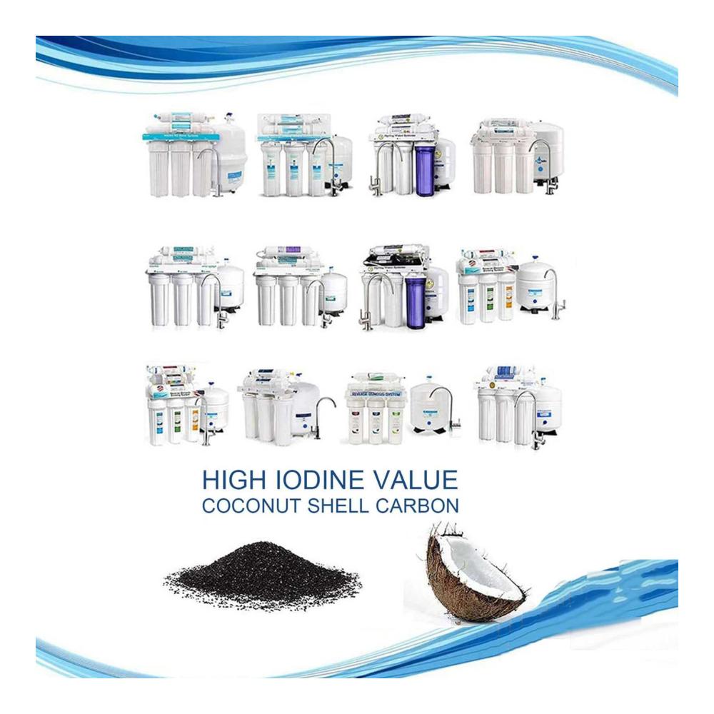 Maximale Wasserqualität 8er-Pack Trinkwasser-Ersatzfilter für Spüle | CTO Kokosnussschalen-Aktivkohlegranulat | 5 Mikron | Für Ganzhaus 10-Zoll-Wasseraufbereitungssystem
