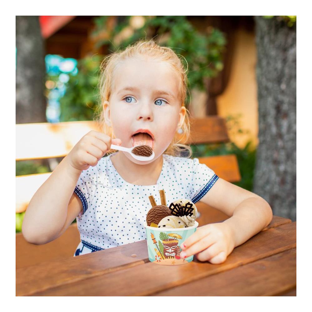 Entzückende GLAITC Eisschalen Pappe 24 Stück | Leckere Dessertschalen für Eiscreme & Gefrorenen Joghurt | Perfekt für Getränke & Suppe | Nachhaltige Dessert-Schüsseln aus Papier