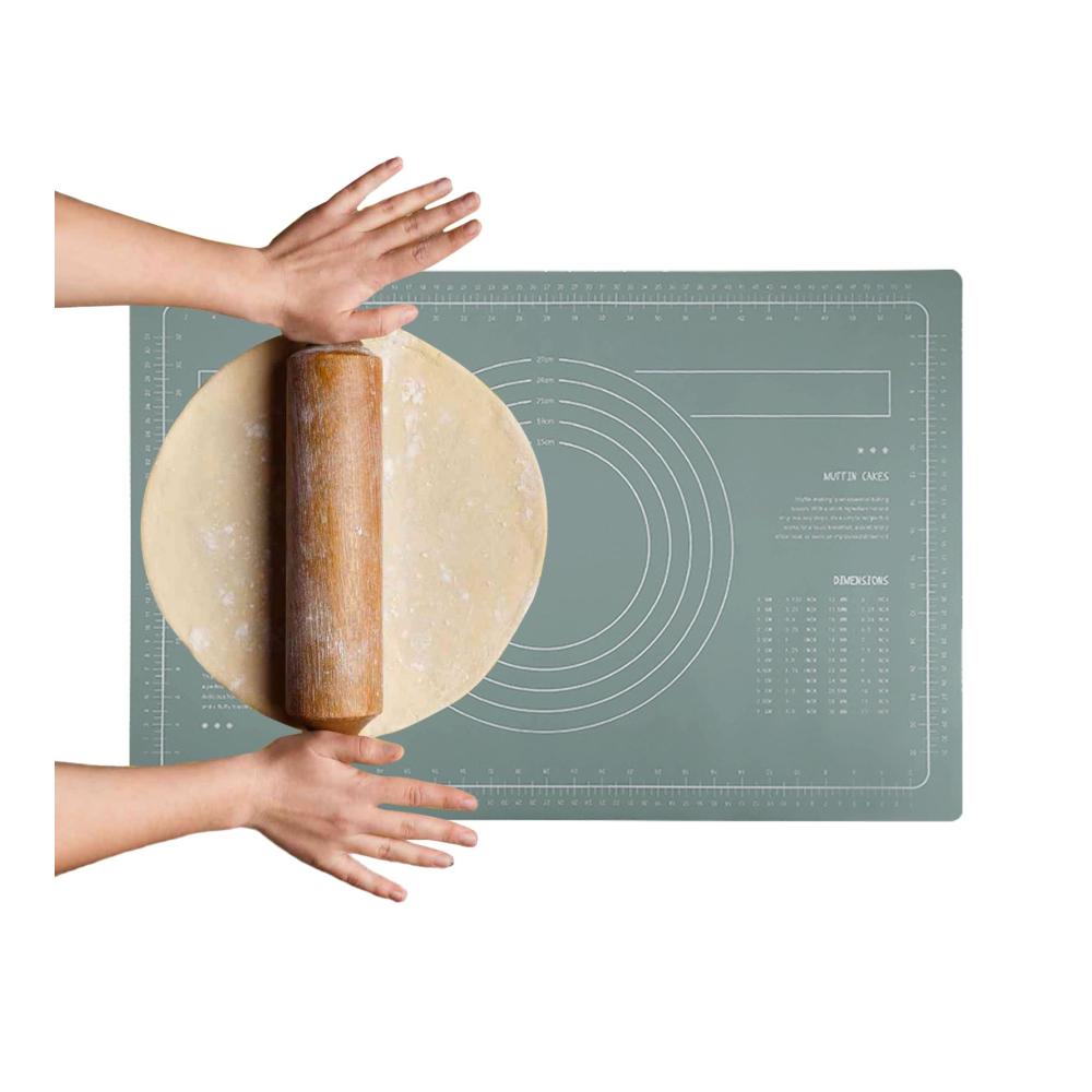 Silikon-Backmatte 24 x 16 Zoll - Extra dicke Antihaft-Blechmatte mit Messung - Backunterlagen in Lebensmittelqualität - Wiederverwendbare Teig-Rollmatte - Kochen und Backen