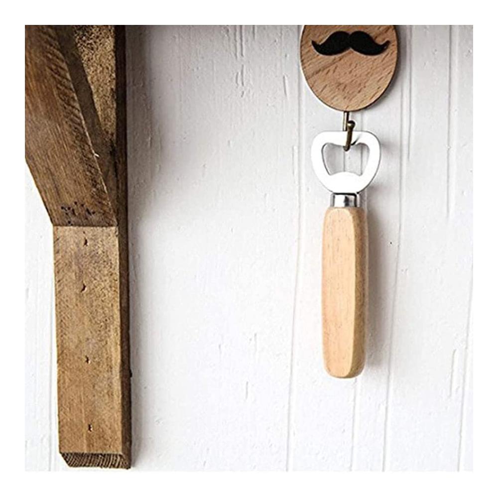 Edelstahl Flaschenöffner-Set mit Holzgriff 10 Stück Eleganter Kapselheber für Bier & Getränke Ideal für Küche Bar & Partys Langlebig & Tragbar Perfektes Geschen