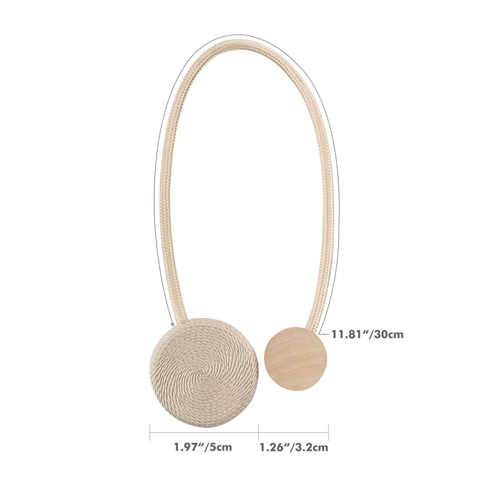 Magnetische Vorhang Raffhalter - 2 Stücke Handgestrickte Halterungen mit starkem Magneten für einfaches Anbringen von Vorhängen - Dekorative Fenster Accessoires für stilvolle Innenräume