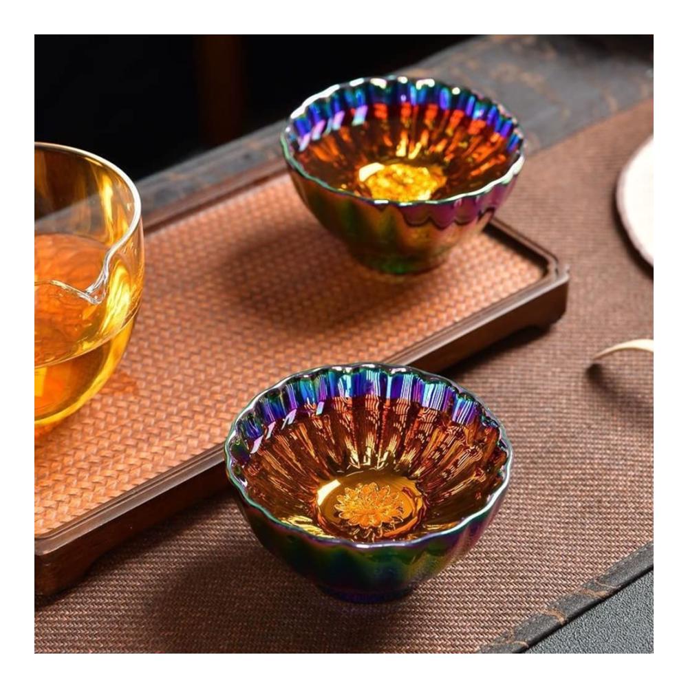 Entdecken Sie den Genuss des Teetrinkens mit unseren exquisiten Teetassen - 120 ml bunte Glasur handgemachte chinesische Teaism Kungfu Teetasse perfektes Geschenk für Teeliebhaber (Pfau