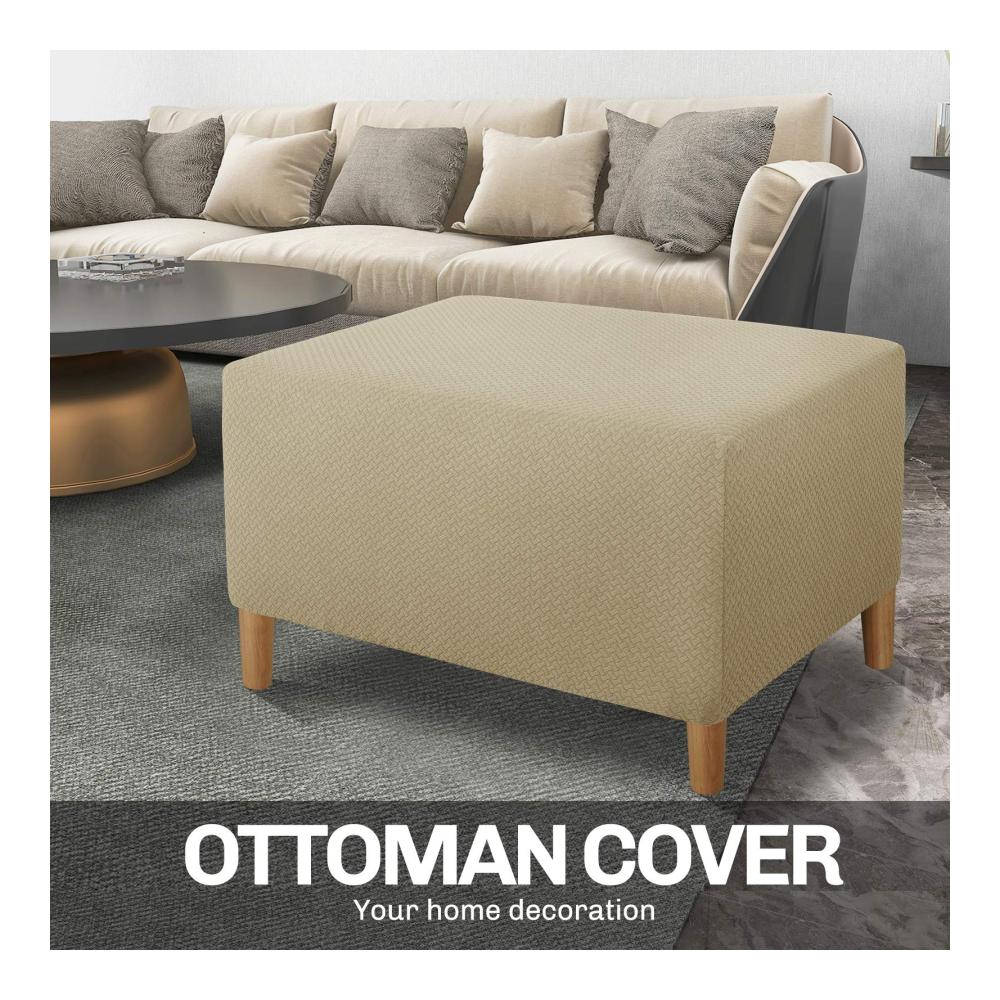 Erleben Sie ultimativen Komfort mit unseren hochwertigen Sitzauflagen - Stretch-Bezug für Fußhocker & Ottomane. Stilvoll strapazierfähig rechteckig & in Beige. Perfekt für entspannte Momente