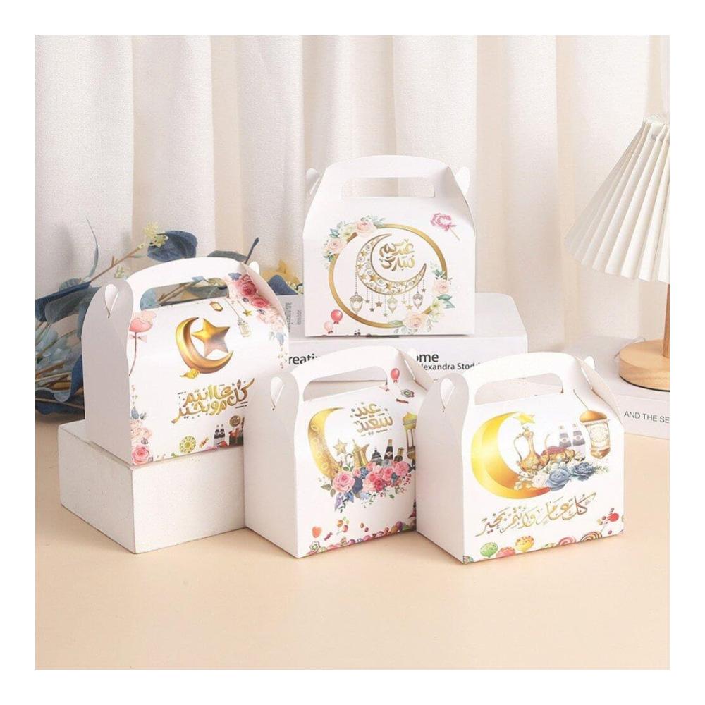 Eid Mubarak 20er Set Kuchenbehälter für Ramadan Party - Cookie Boxen für Muslimische Festlichkeiten - Geschenkverpackung für Eid Al-Fitr und