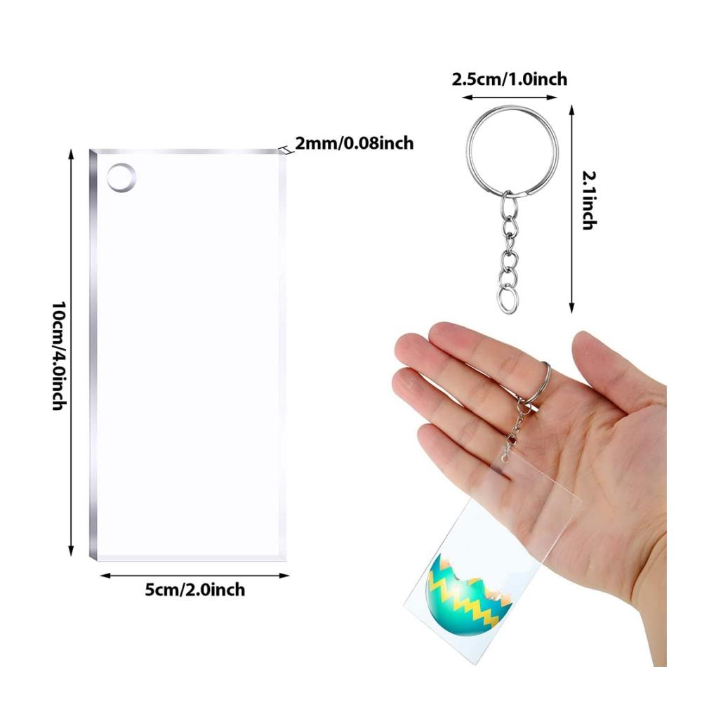 Entdecken Sie stilvolle Vielseitigkeit mit unseren hochwertigen Wand- & Türschildern - 50 Sublimations-Acryl-Schlüsselanhänger blanko transparent perfekt für Vinyl-Kit & Schlüsselanhänger-Designs. Gest