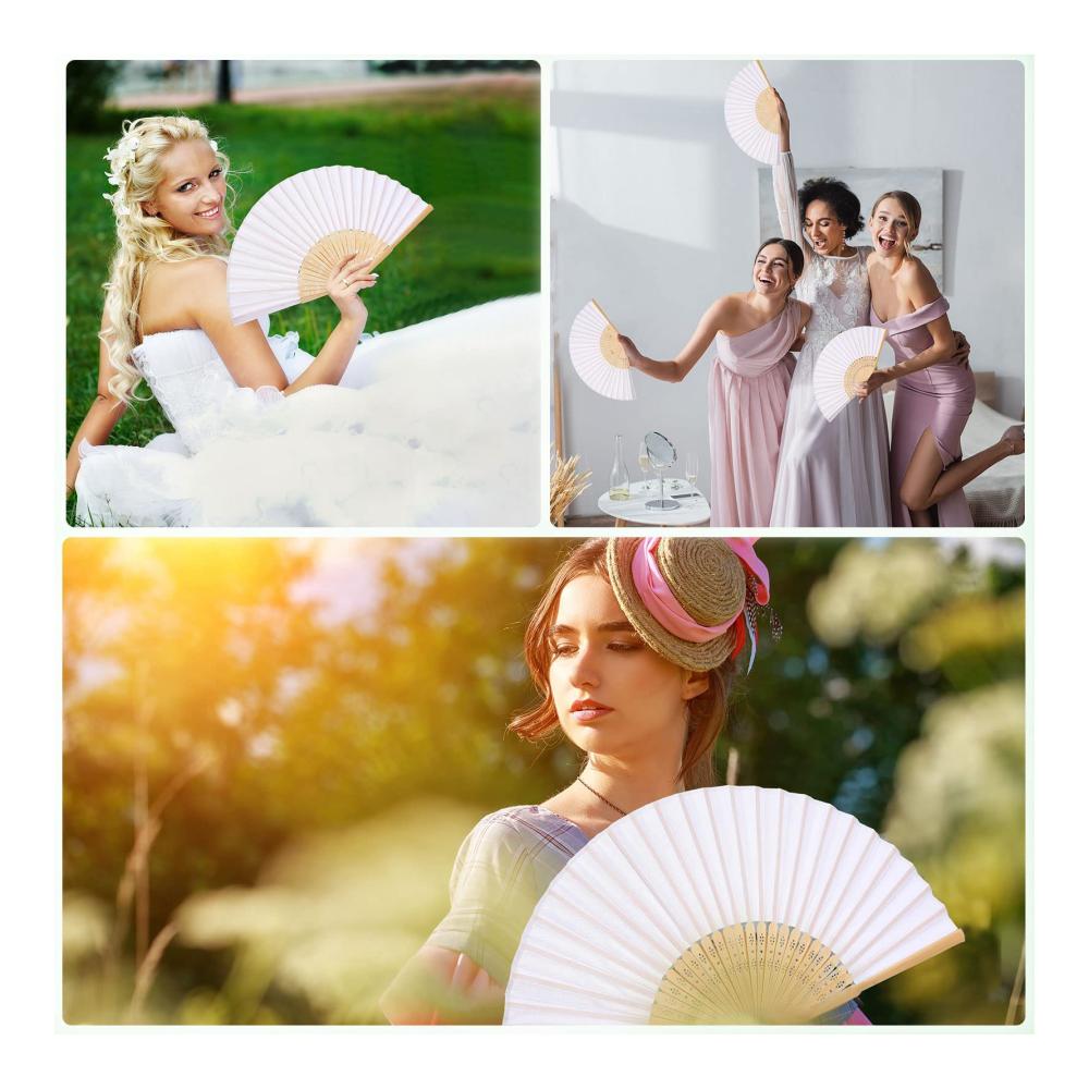 Erleben Sie Eleganz Personalisierte Hochzeitsfächer für unvergessliche Zeremonien und Sommerpartys - 60 Stück inklusive Beutel