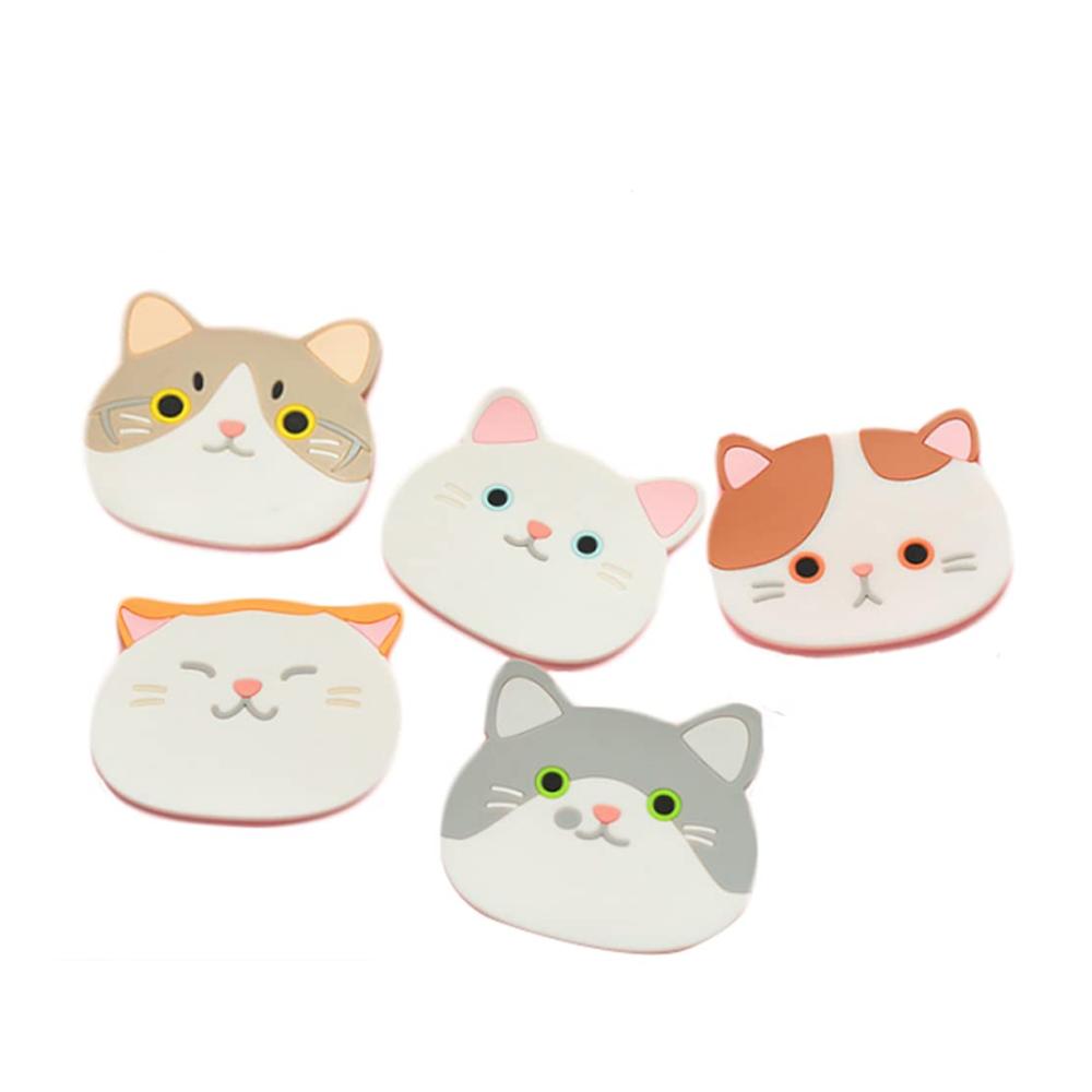 Entzückende Katzen-Silikonuntersetzer für stilvolles Tischdesign - Rutschfeste Gummimatte für Wein- und Teegläser - Perfektes Geschenk zur Einweihungsparty Hochzeit oder für die Küche Zuhause