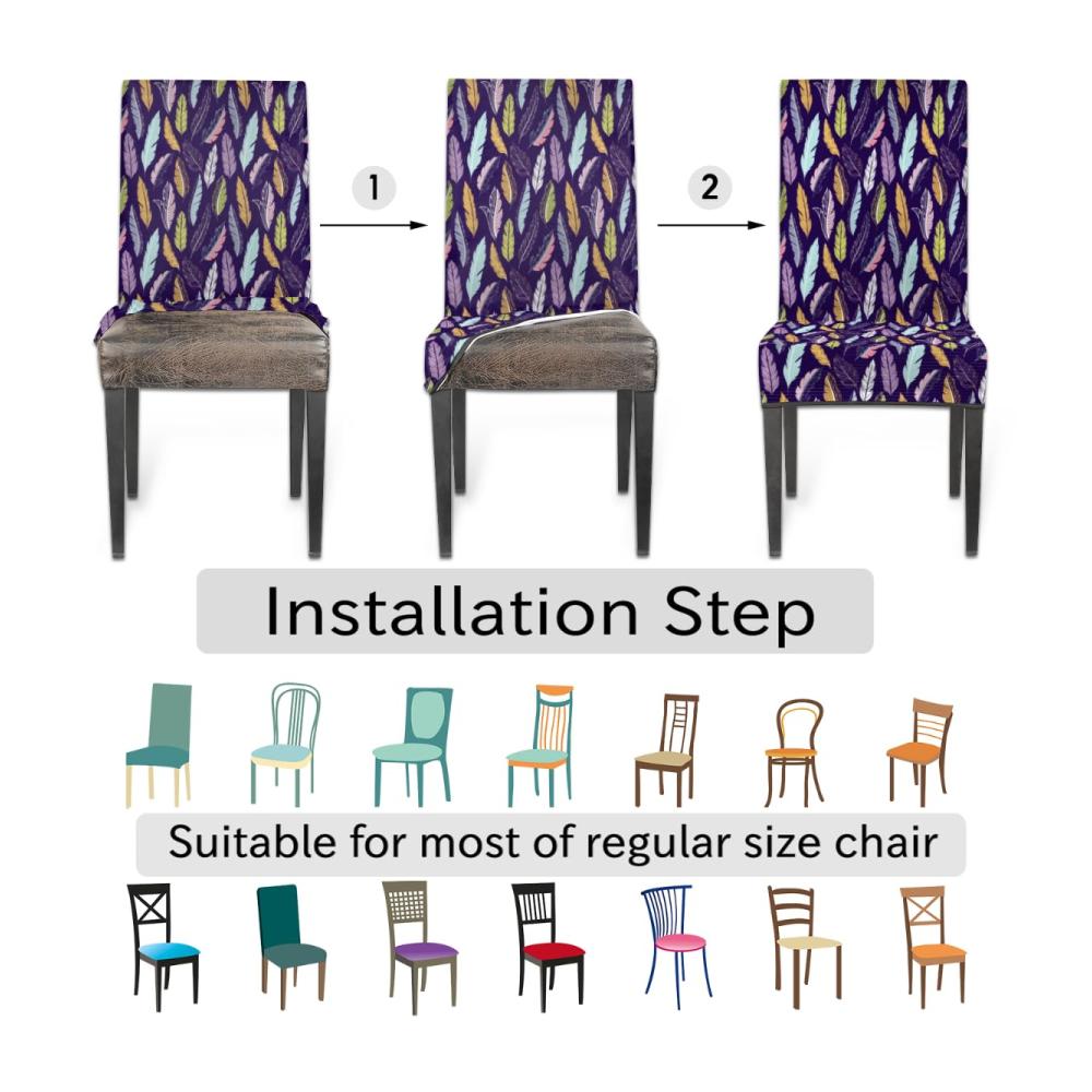 2er Set Stretch-Stuhlhussen mit Federstruktur - Hochwertige Parson Stuhlbezüge für Küche Esszimmer und Partys - Schützen Sie Ihre Stühle stilvoll