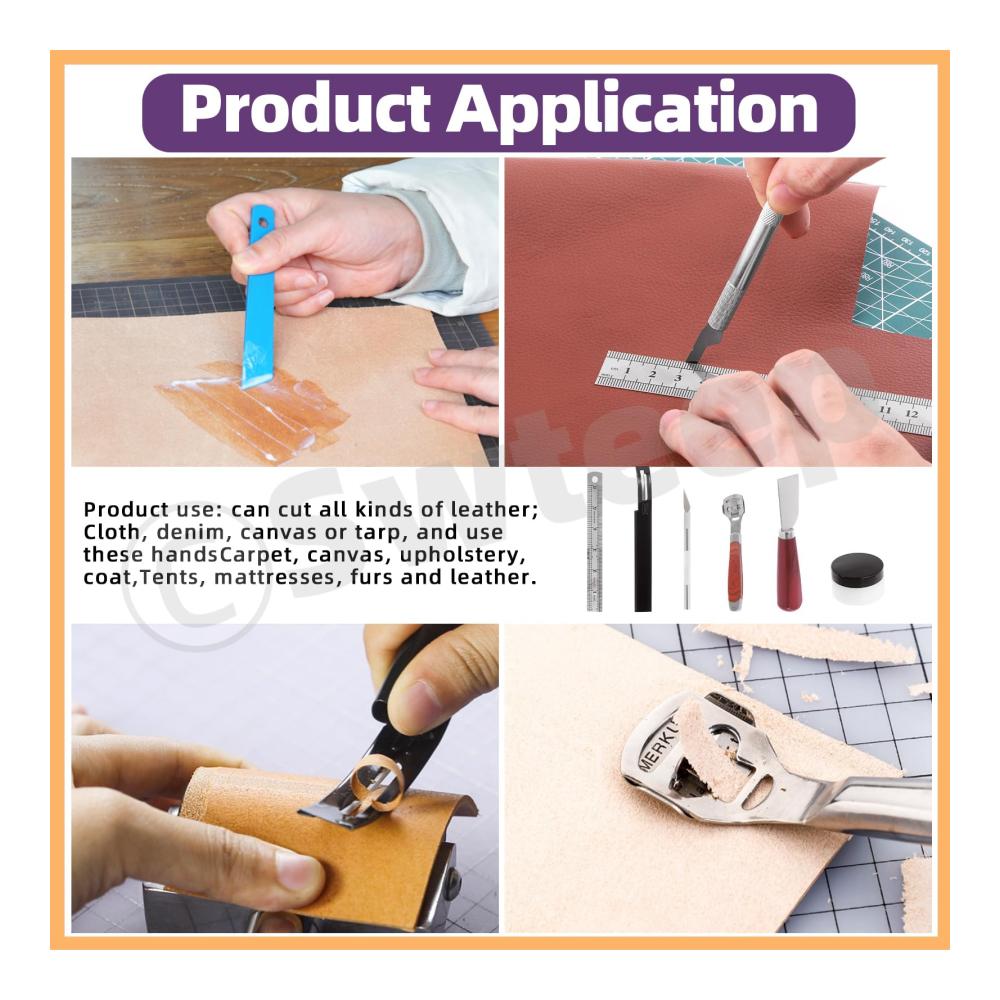Entdecken Sie das ultimative Zubehör für Lederarbeiten 22Pcs Metall Leder Skiver Set mit Schneidemesser Lineal Schnitzmesser und mehr - Perfektes Werkzeug für präzise Ergebnisse und professionelle Oberflächenbearbeitung