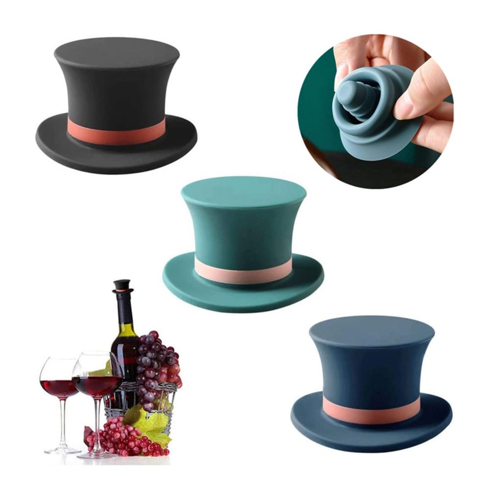 Entdecken Sie den Zauberhut 3er-Set Silikon Weinflaschenverschlüsse & Ausgießer - Halten Sie Wein Sekt & mehr frisch - Wiederverwendbar & luftdicht - Perfekt für Champagnerliebhaber & Biergenießer