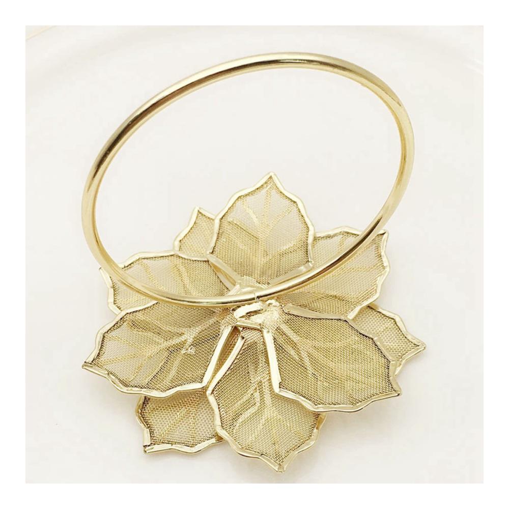 Elegante Serviettenringe Set - 100 Stück Gold Metall Serviettenschnallen für Hotel Restaurant & Hochzeitstische - Dekorative Tischdekoration für stilvolle Abendessen und festliche Anlässe