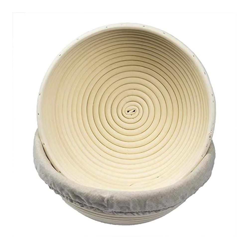 Premium Gärkörbchen Oval ø 28 cm Banneton Proof Korb für Brot und Teig Backen inkl. Pinsel Einlage Brotgabel Teigspachtel & Brot-Lahme Besen - Backspaß garantiert