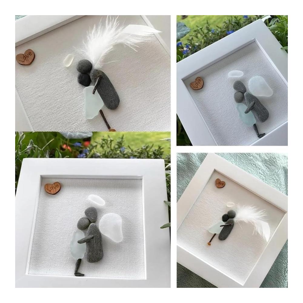 Hochwertige Kopfskulpturen aus Seeglas Einzigartige Trauergeschenke und Beileidserinnerungen - 2-teiliges Set für stilvolle Tisch- und Wanddekoration. Ideal für den Ausdruck von Mitgefühl und Erinnerungen an geliebte Menschen. Authentische Kunst für Trost und Liebe