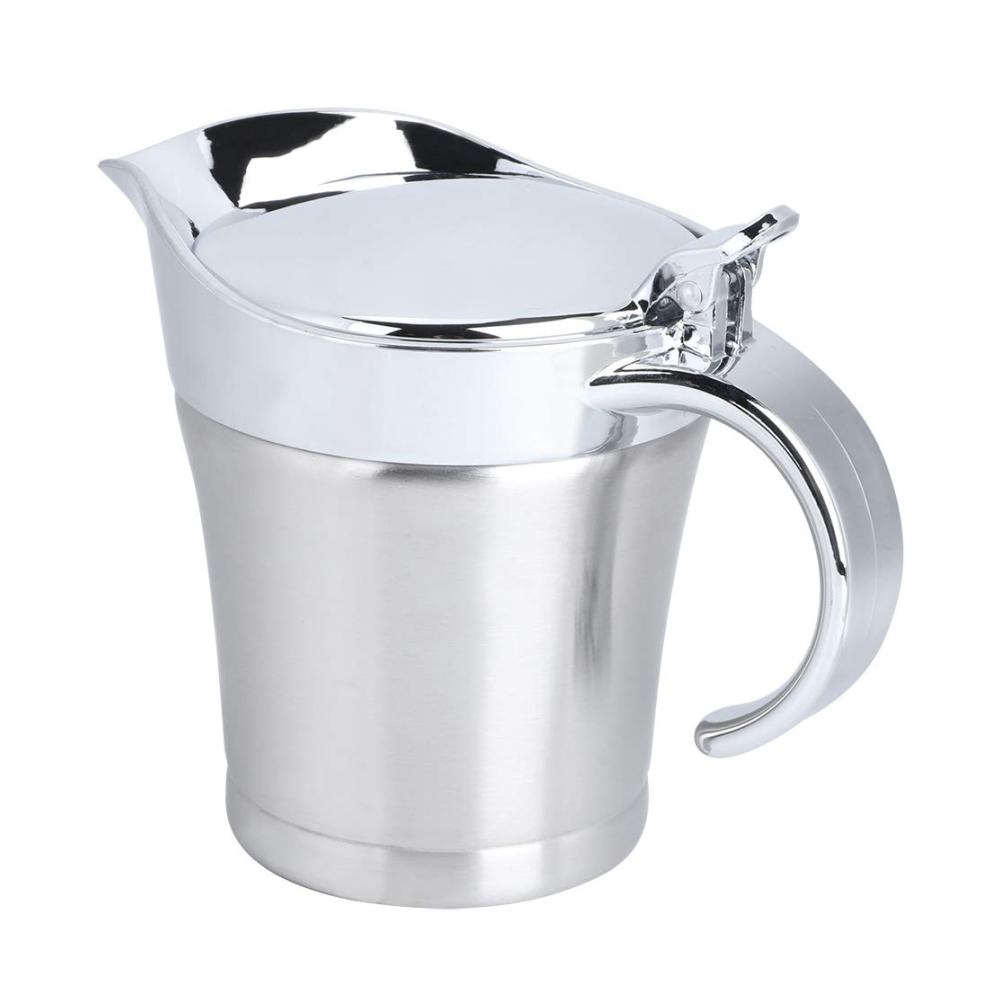 Hochwertiger Edelstahl Soßenschüssel 304 | Doppellagige Isolierung für frische Aromen | Geschmackssaucentopf & Servierkrug | Ideales Küchenutensil für Soßen Sahne & Pudding