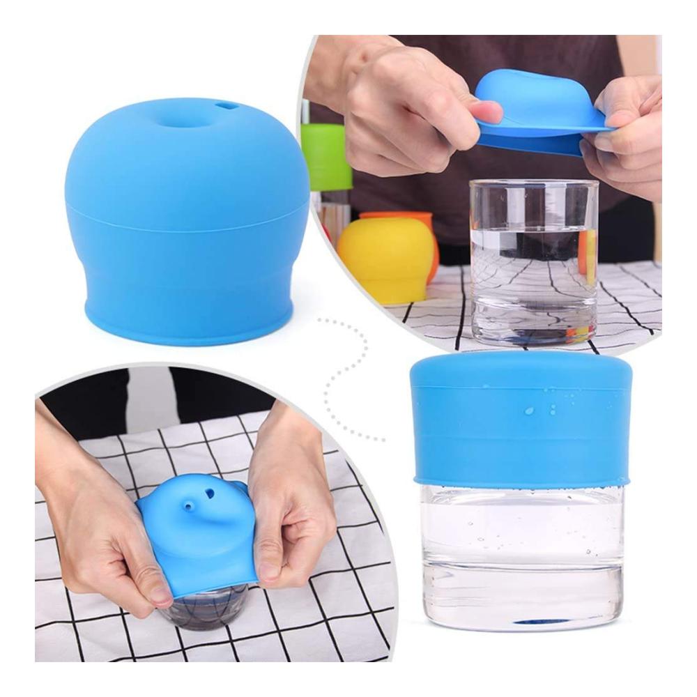 Erhalten Sie 5Pcs Silikon Sippy Cup Deckel mit entzückendem Elefanten-Design für auslaufsicheren Schutz Ihrer Getränke (St